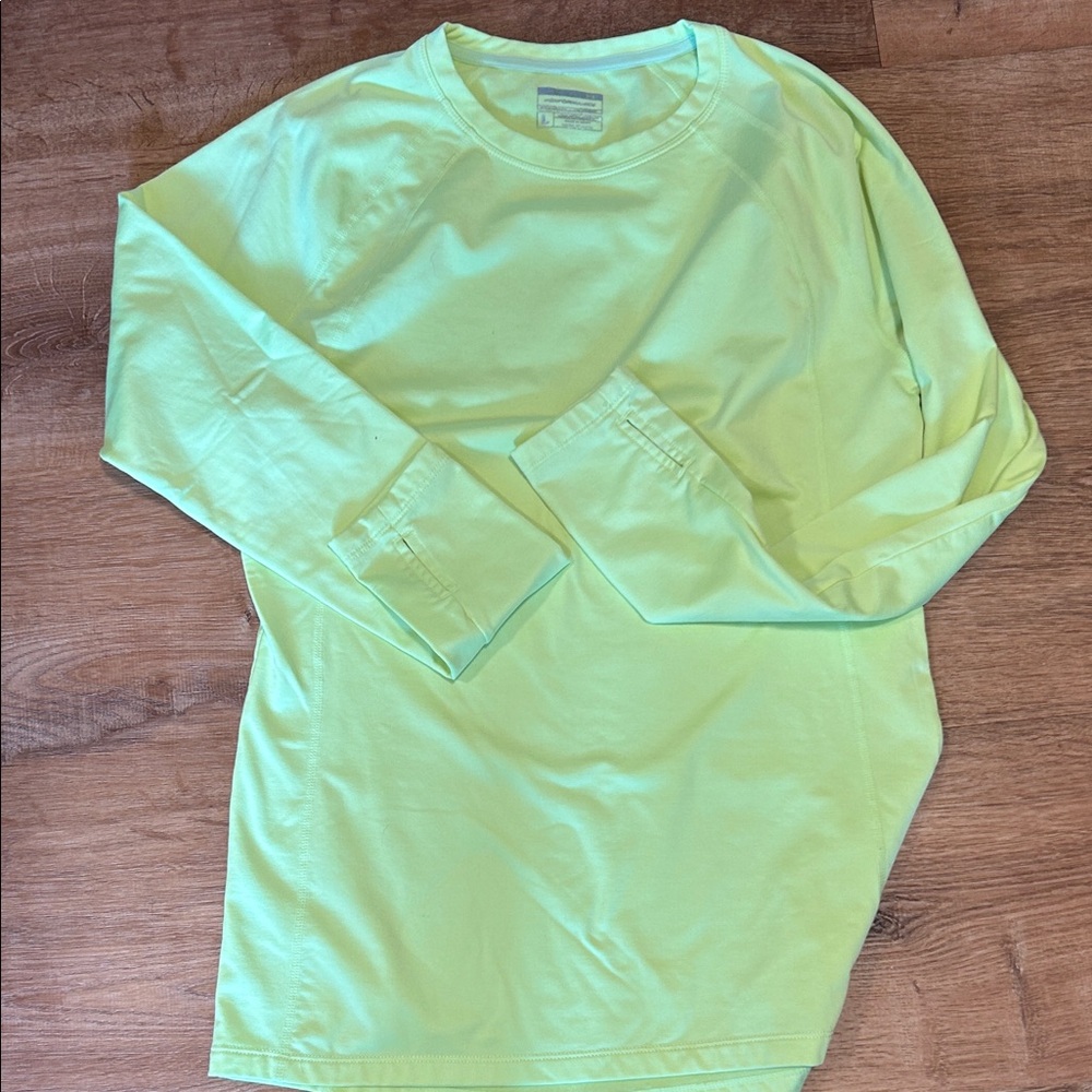 Layer 8 Neon Green thermal Long Sleeve Shirt.